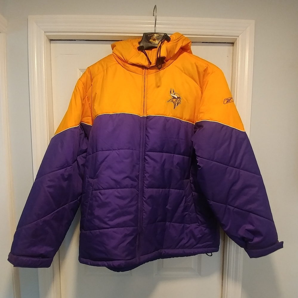 Official NFL Vikings fully lined Jacket with hoody